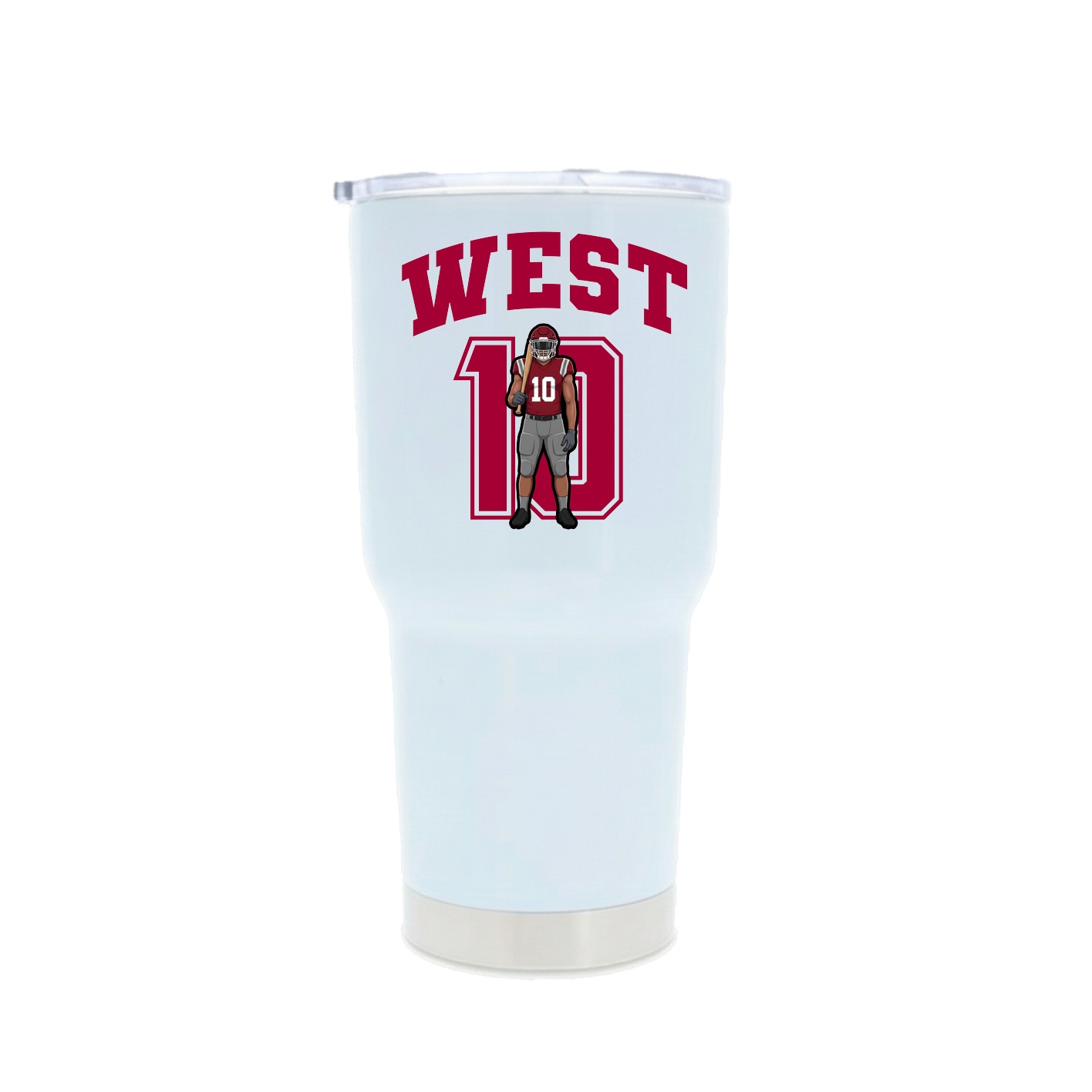 30oz Stainless Steel Tumbler — Number in White