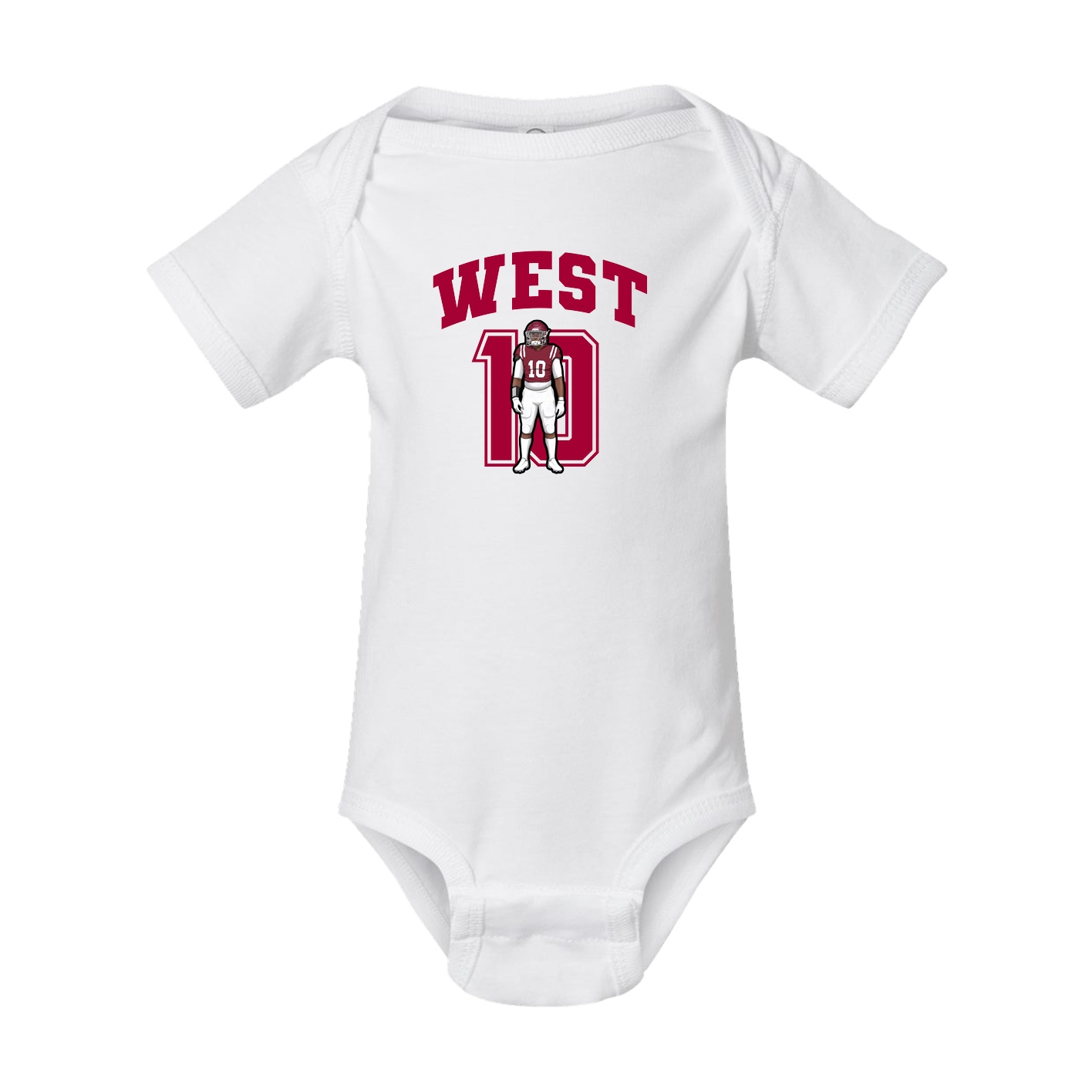 Baby Onesie — Number in White