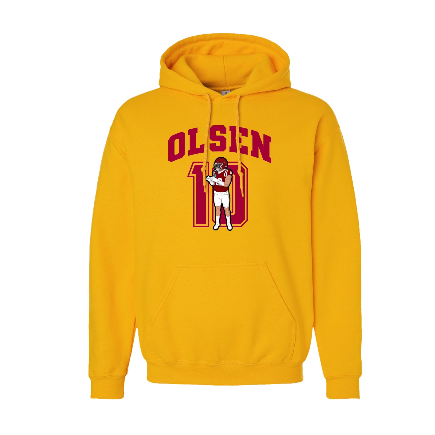 Youth Hoodie — Number in Gold
