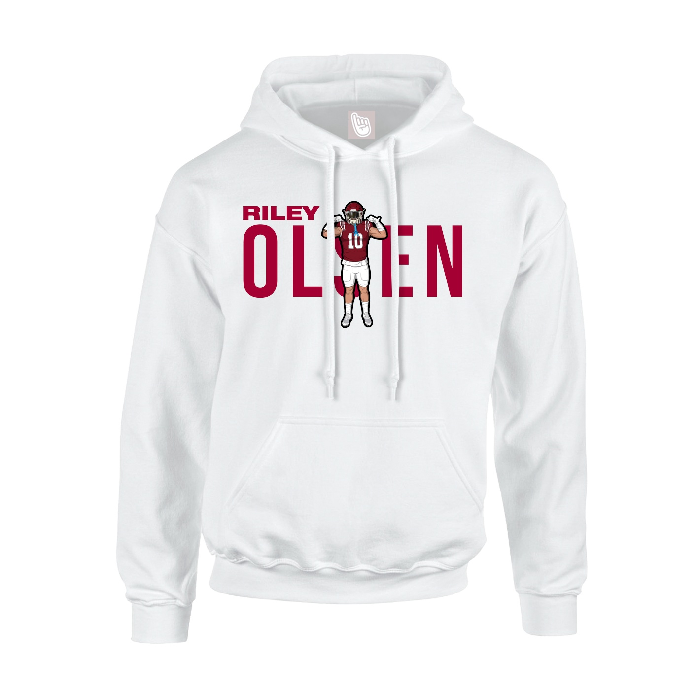 Youth Hoodie — Player Name in White