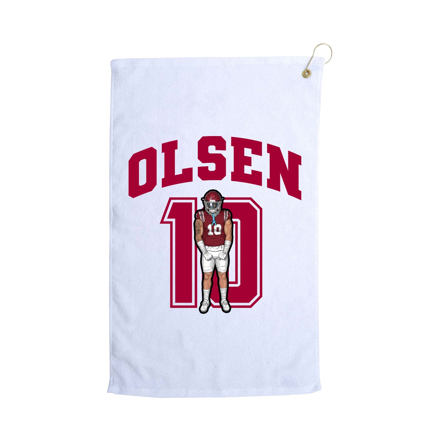 Golf Towel — Number in White