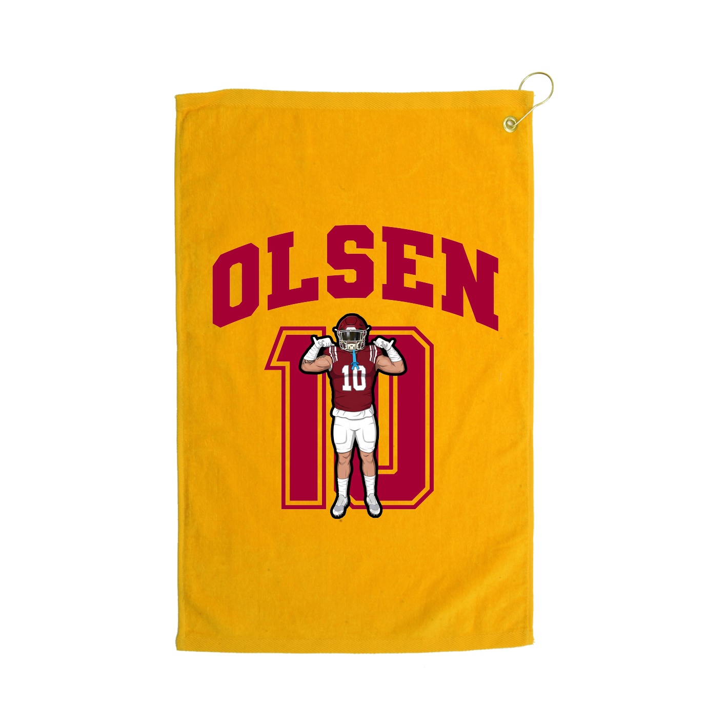 Golf Towel — Number in Gold