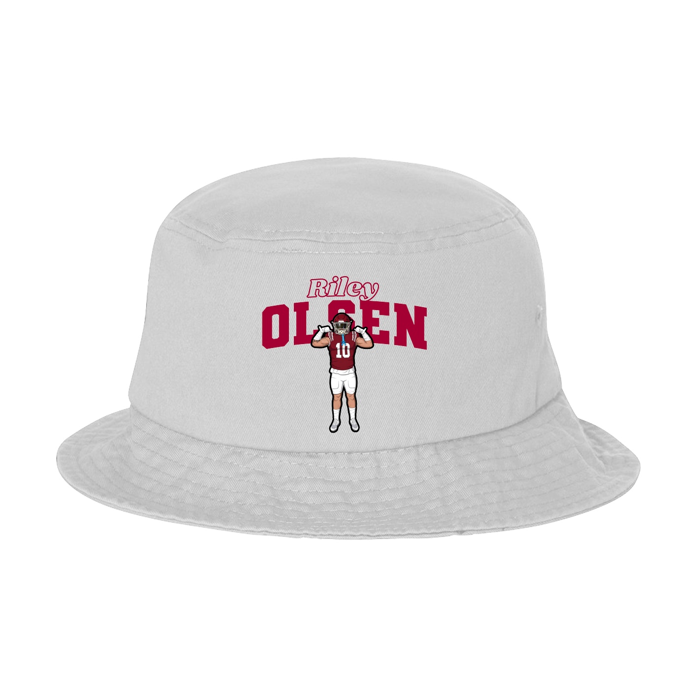 Bucket Cap — Name Arch in White