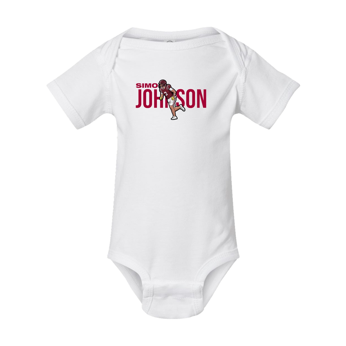 Baby Onesie — Player Name in White