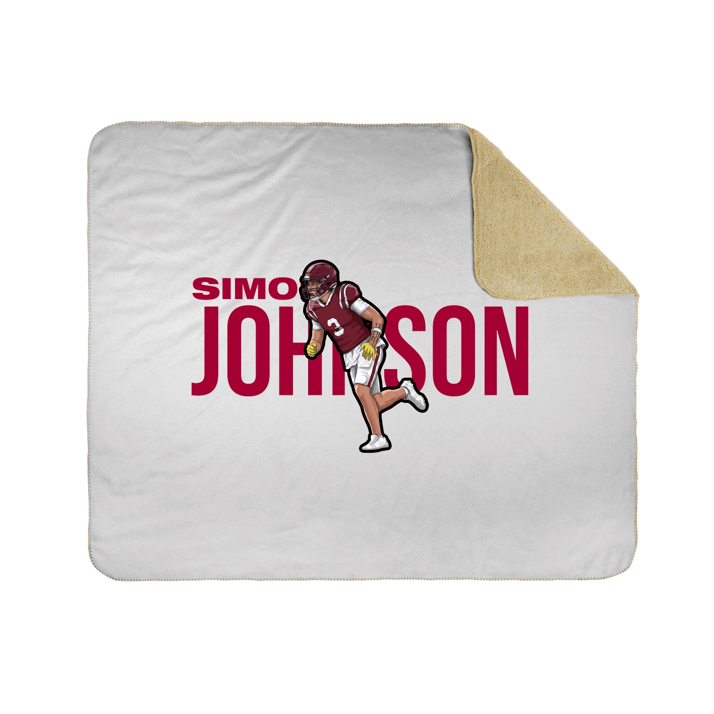Throw Blanket — Player Name in White