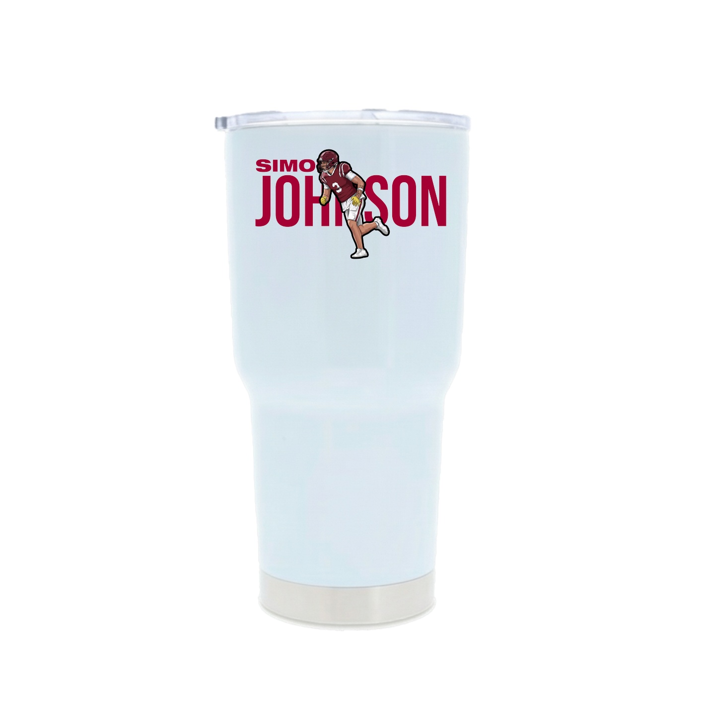 30oz Stainless Steel Tumbler — Player Name in White