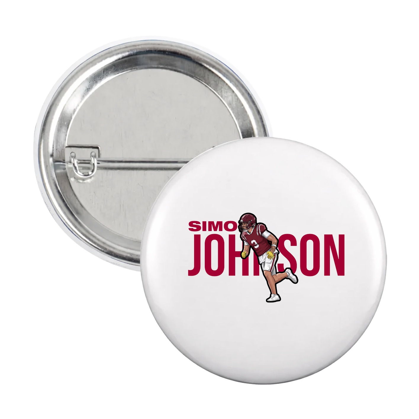 Game Day Button — Player Name in White