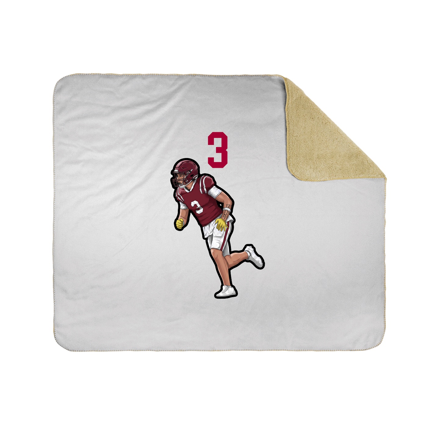 Throw Blanket — Number Top in White