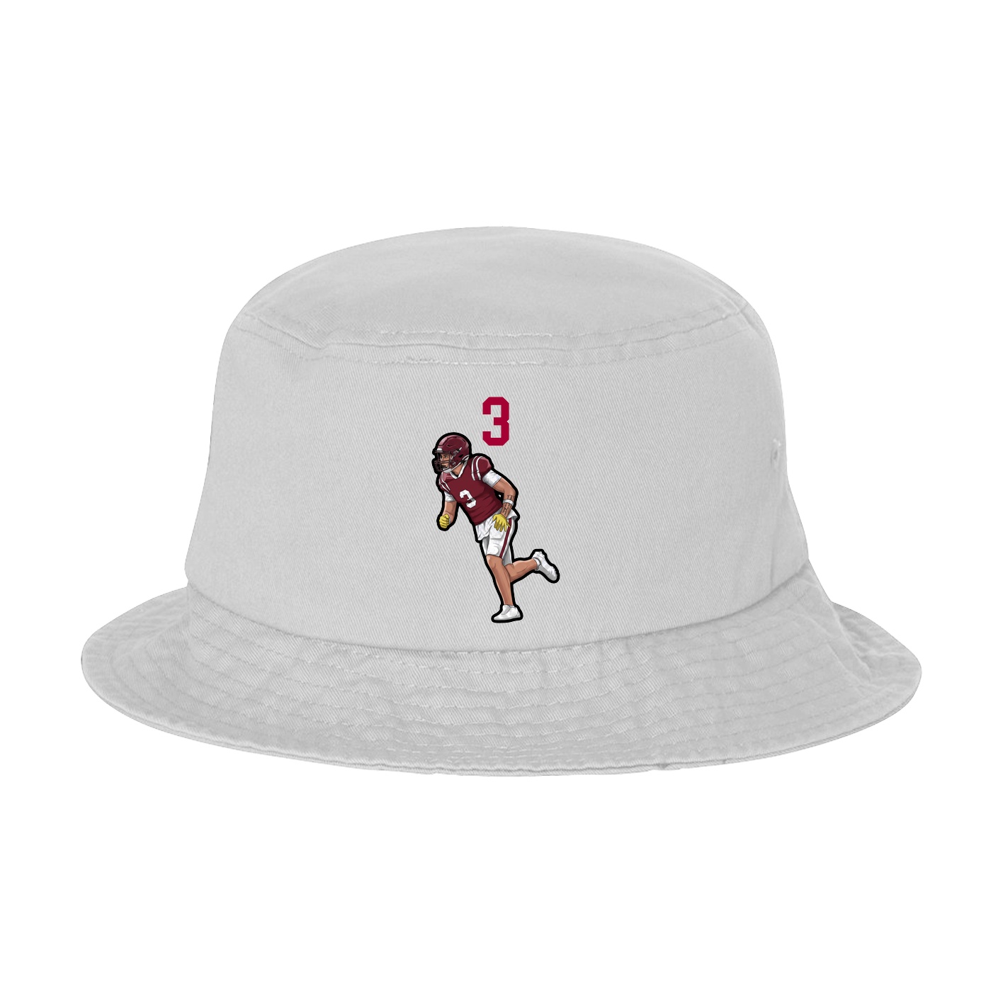 Bucket Cap — Number Top in White