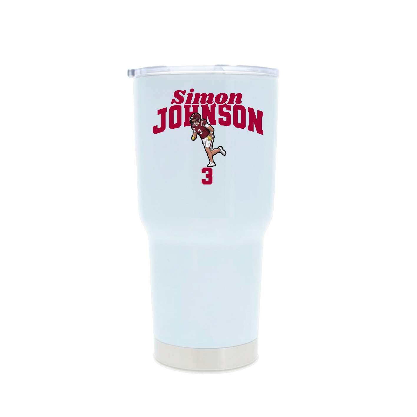 30oz Stainless Steel Tumbler — Signature Arch in White