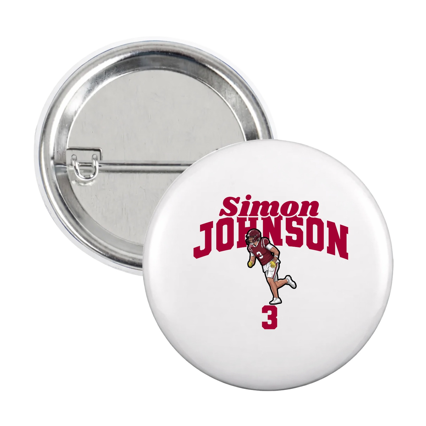 Game Day Button — Signature Arch in White