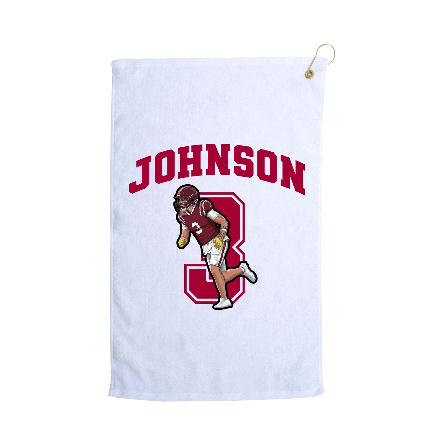 Golf Towel — Number in White