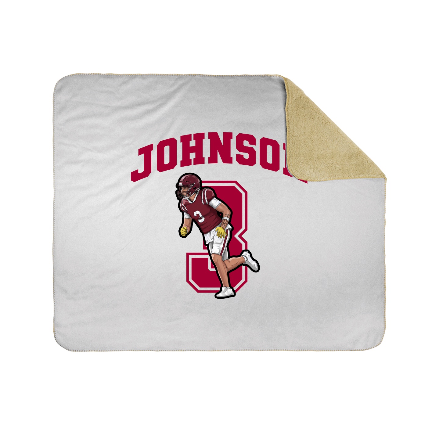 Throw Blanket — Number in White