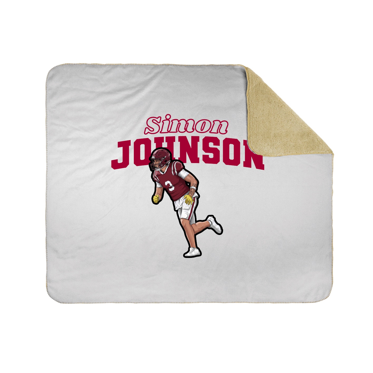 Throw Blanket — Name Arch in White