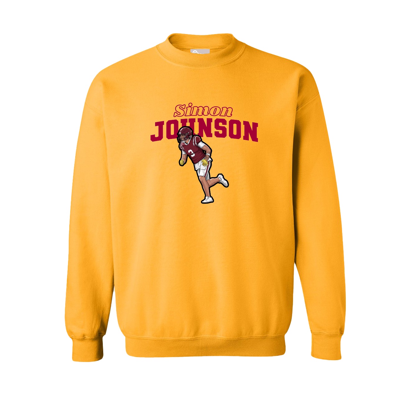 Fleece Crew — Name Arch in Gold