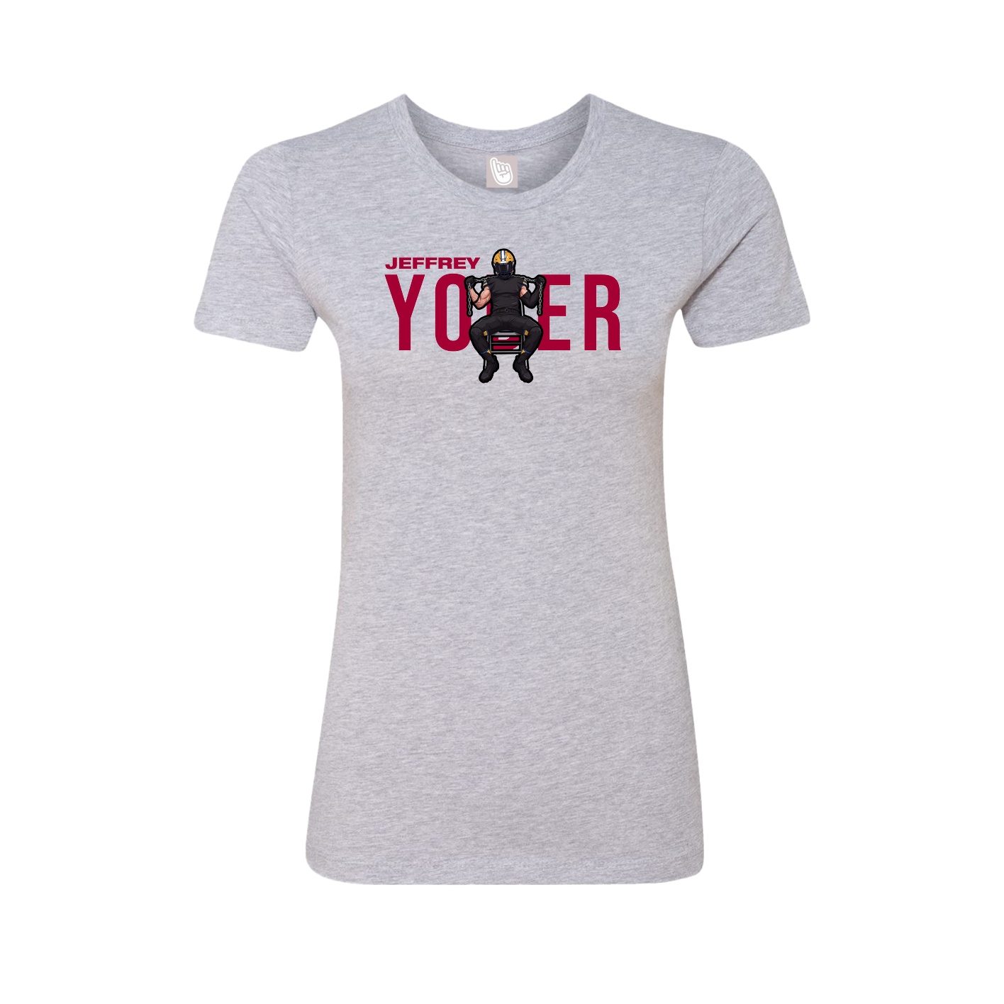Fitted Women's Tee — Player Name in Grey