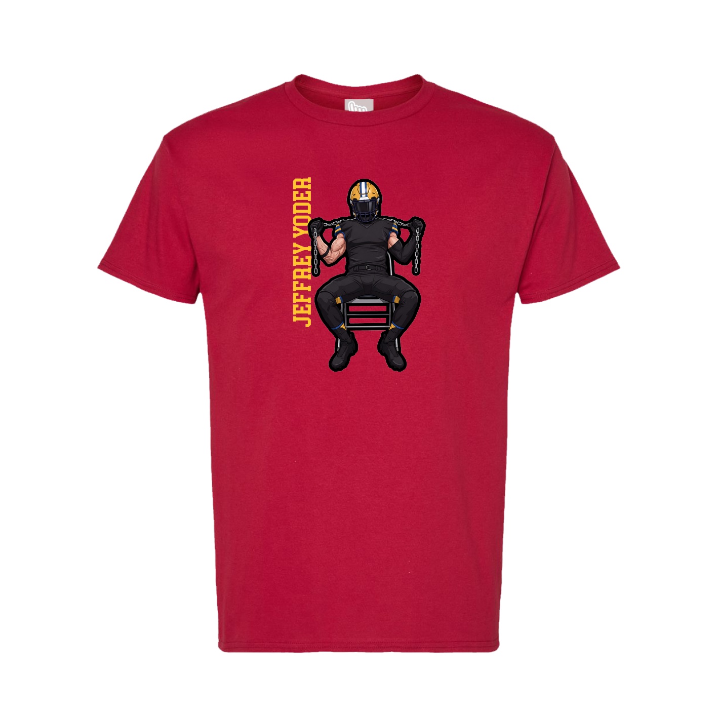 Tee — Name Vertical in Crimson