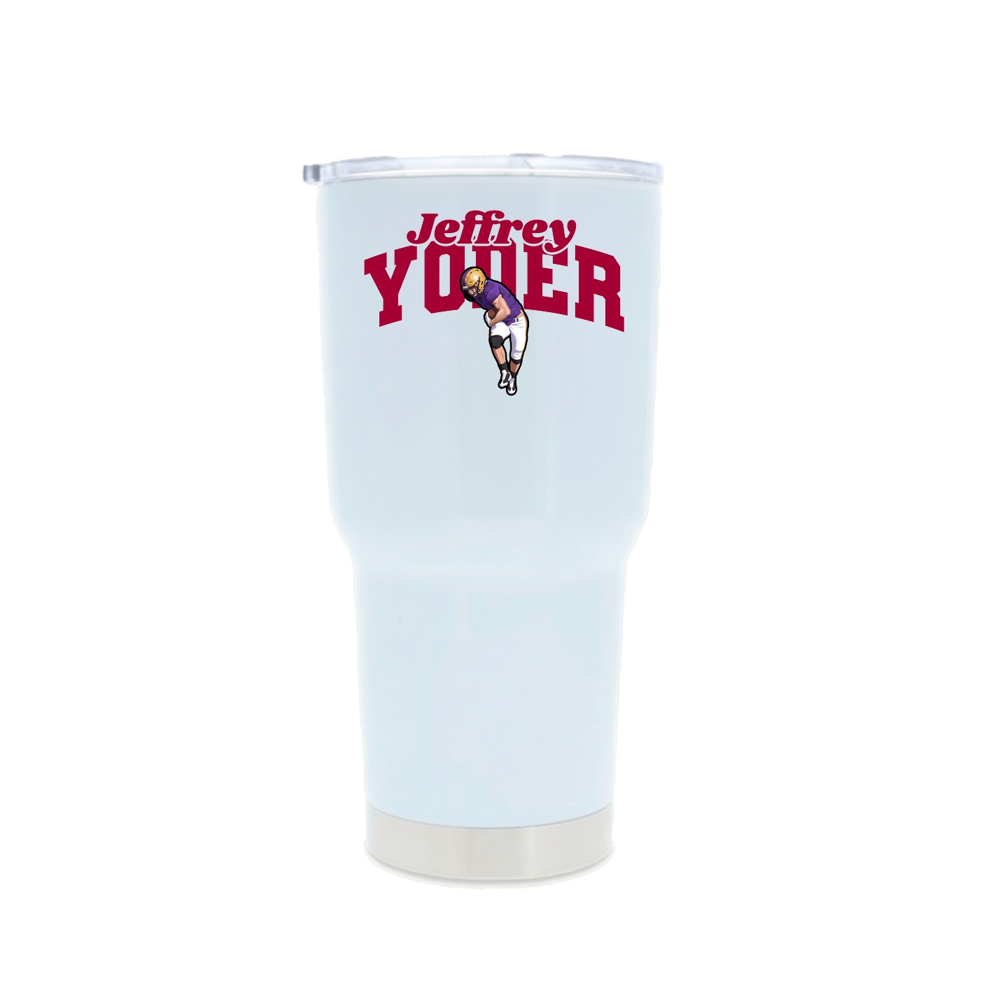 30oz Stainless Steel Tumbler — Signature Arch in White