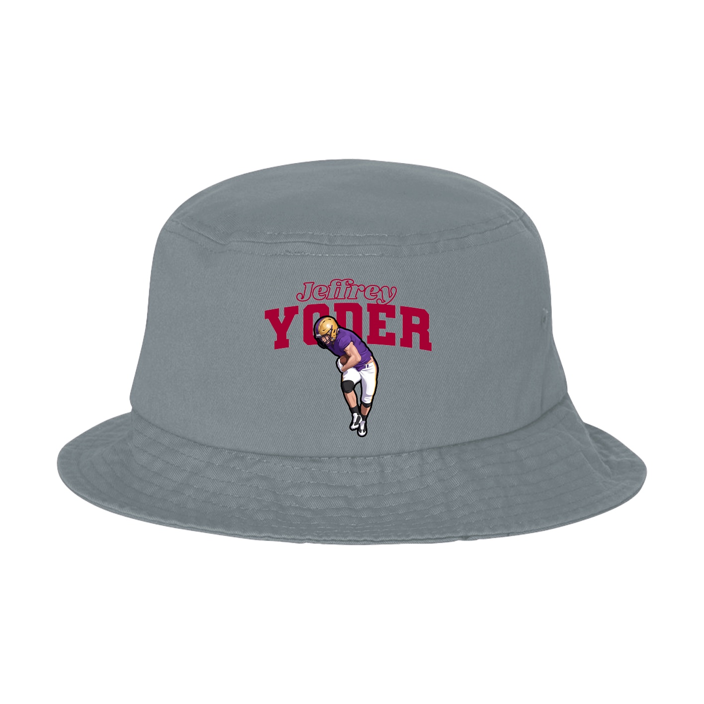 Bucket Cap — Name Arch in Grey