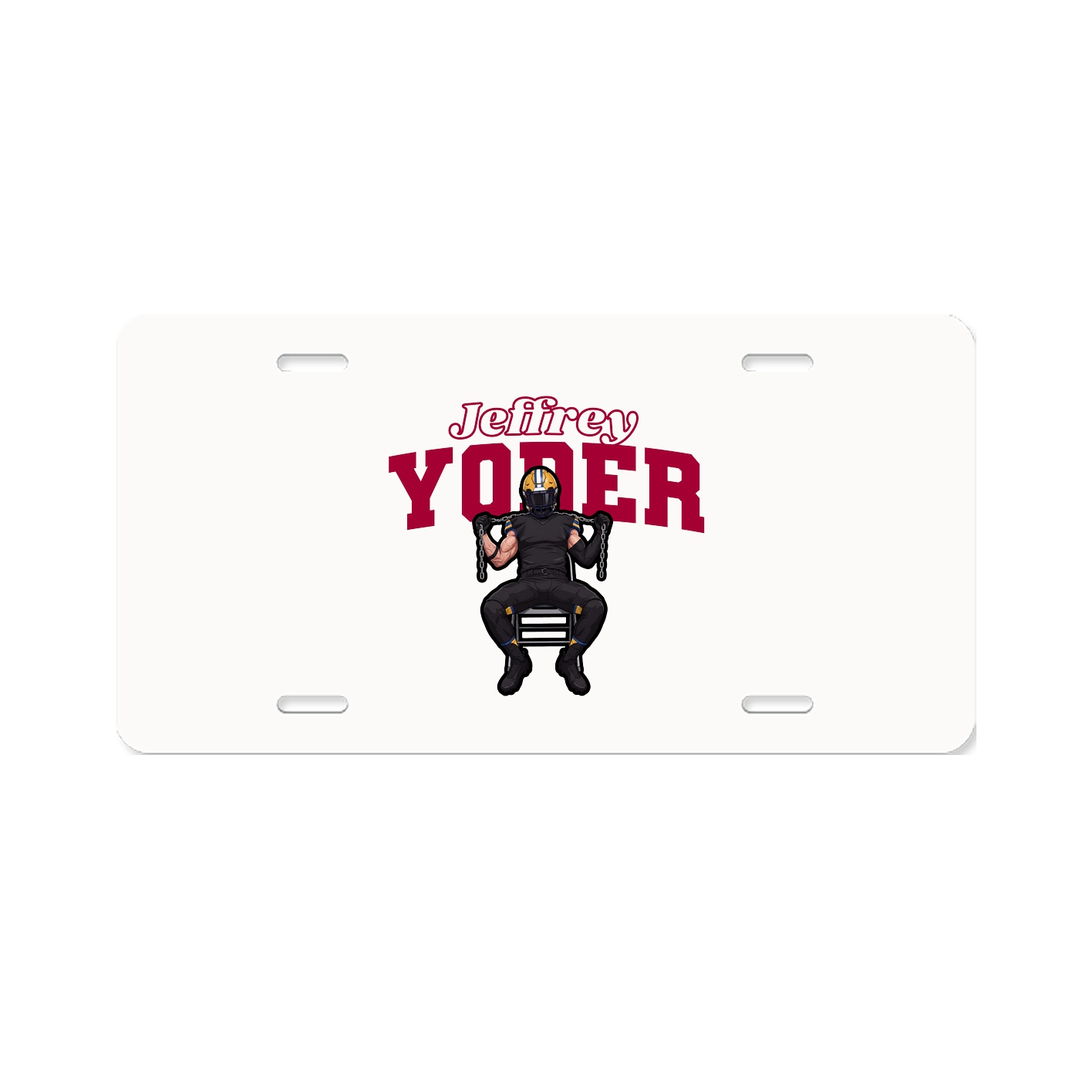 License Plate — Name Arch in Classic