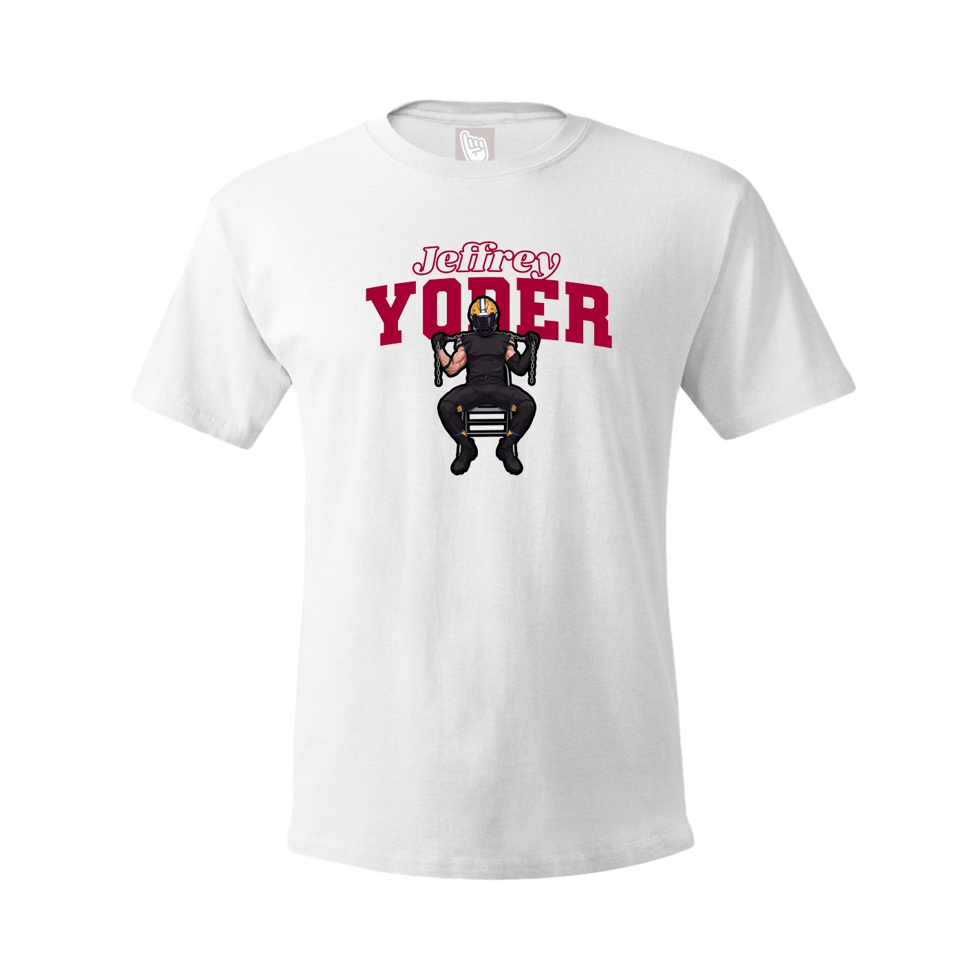 Youth Tee — Name Arch in White