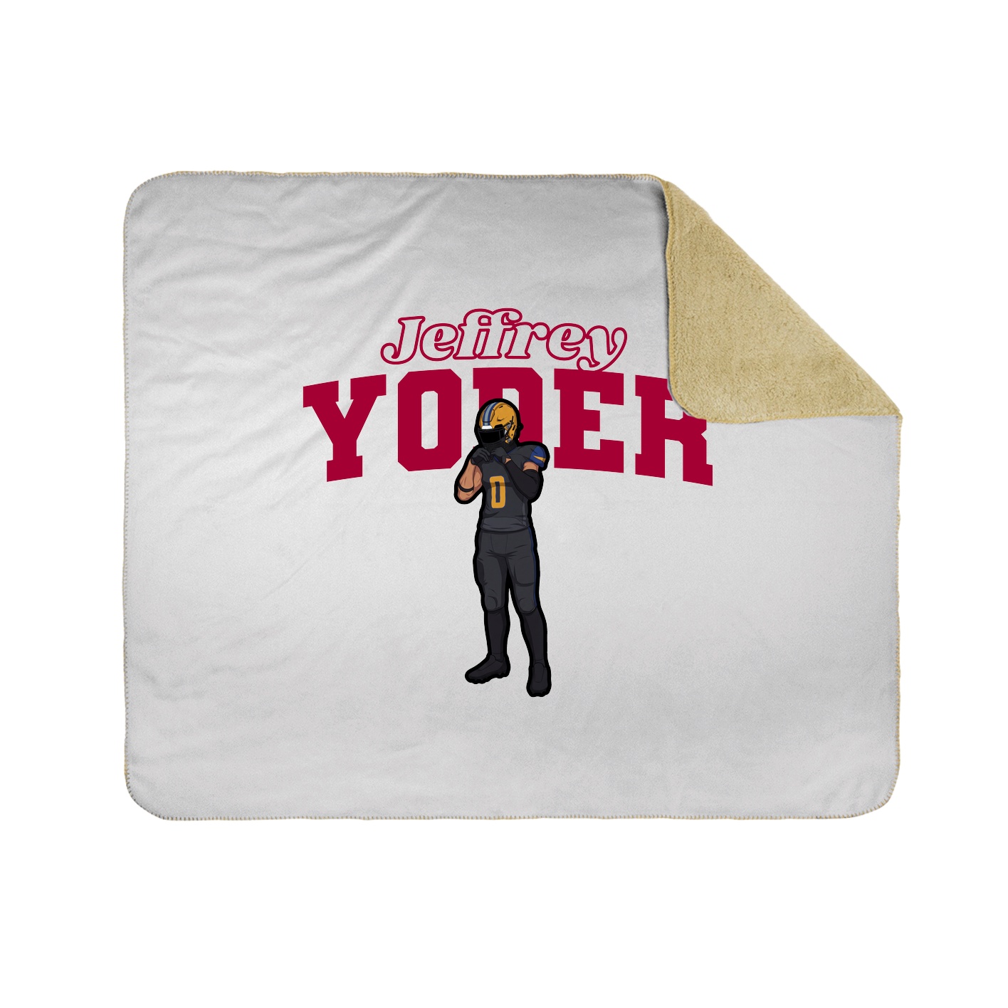 Throw Blanket — Name Arch in White