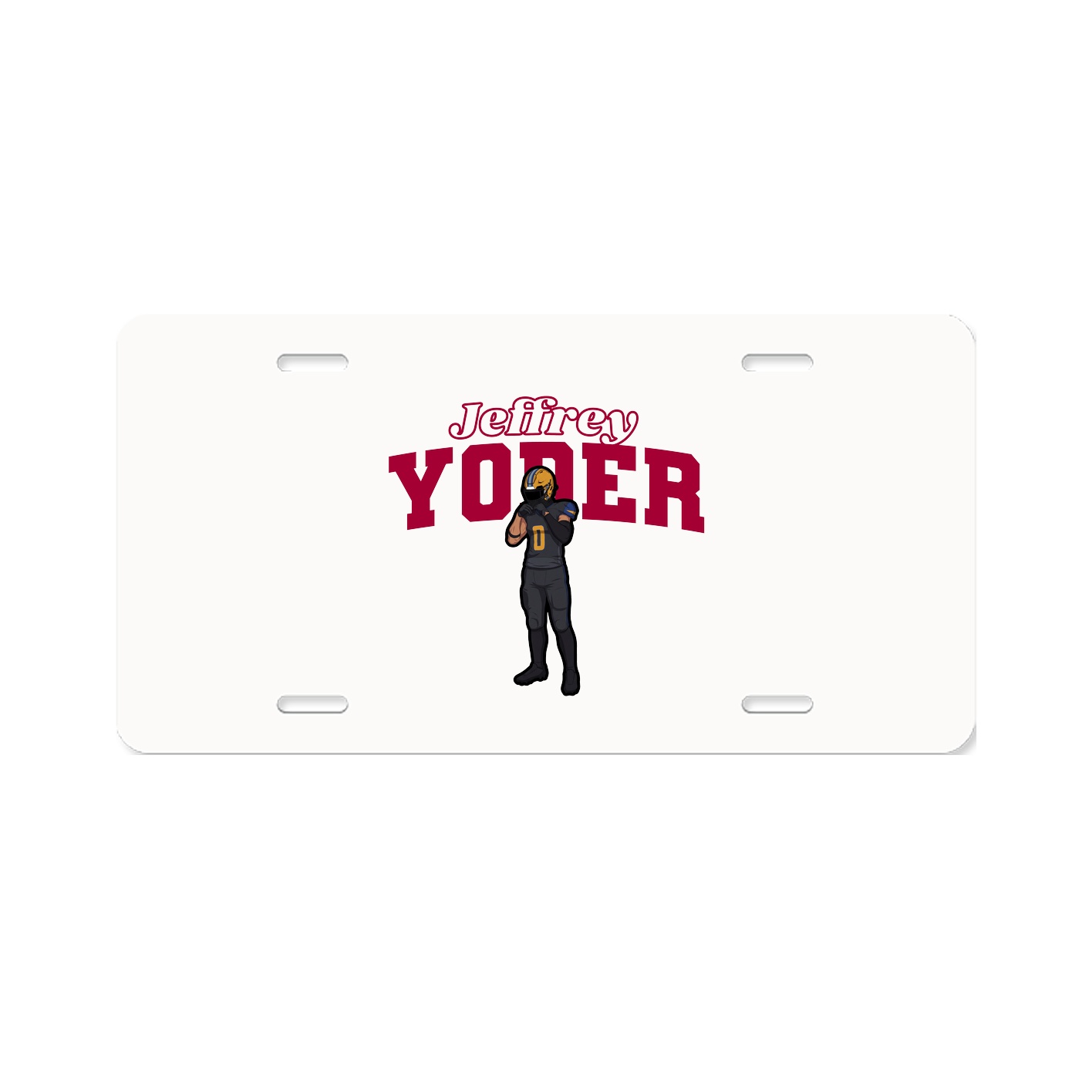 License Plate — Name Arch in Classic