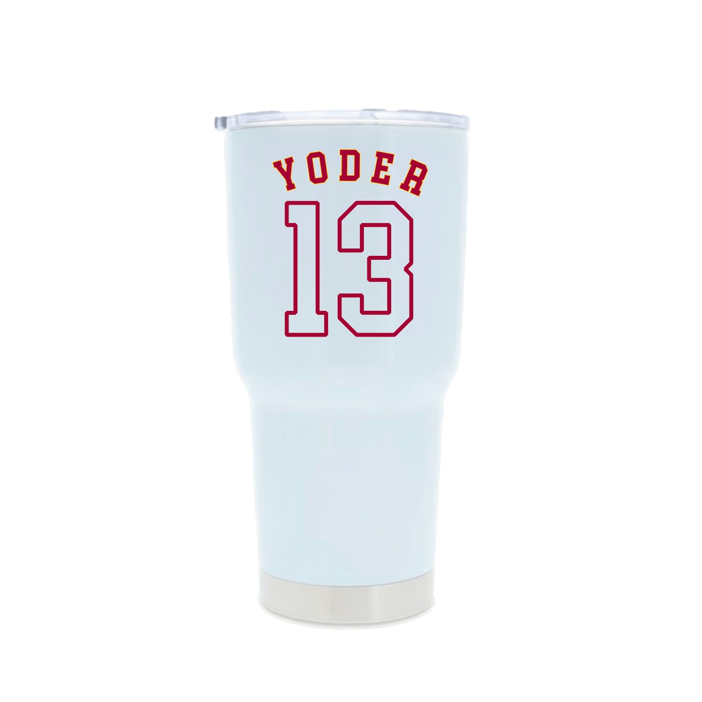 30oz Stainless Steel Tumbler — Shirsey Arch in White