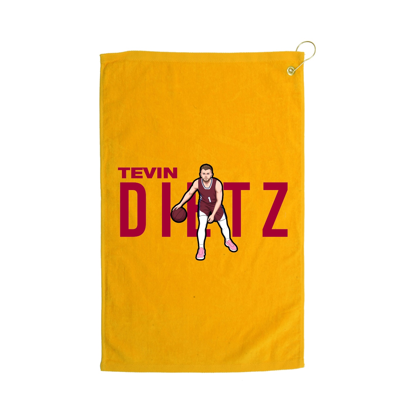 Golf Towel — Player Name in Gold