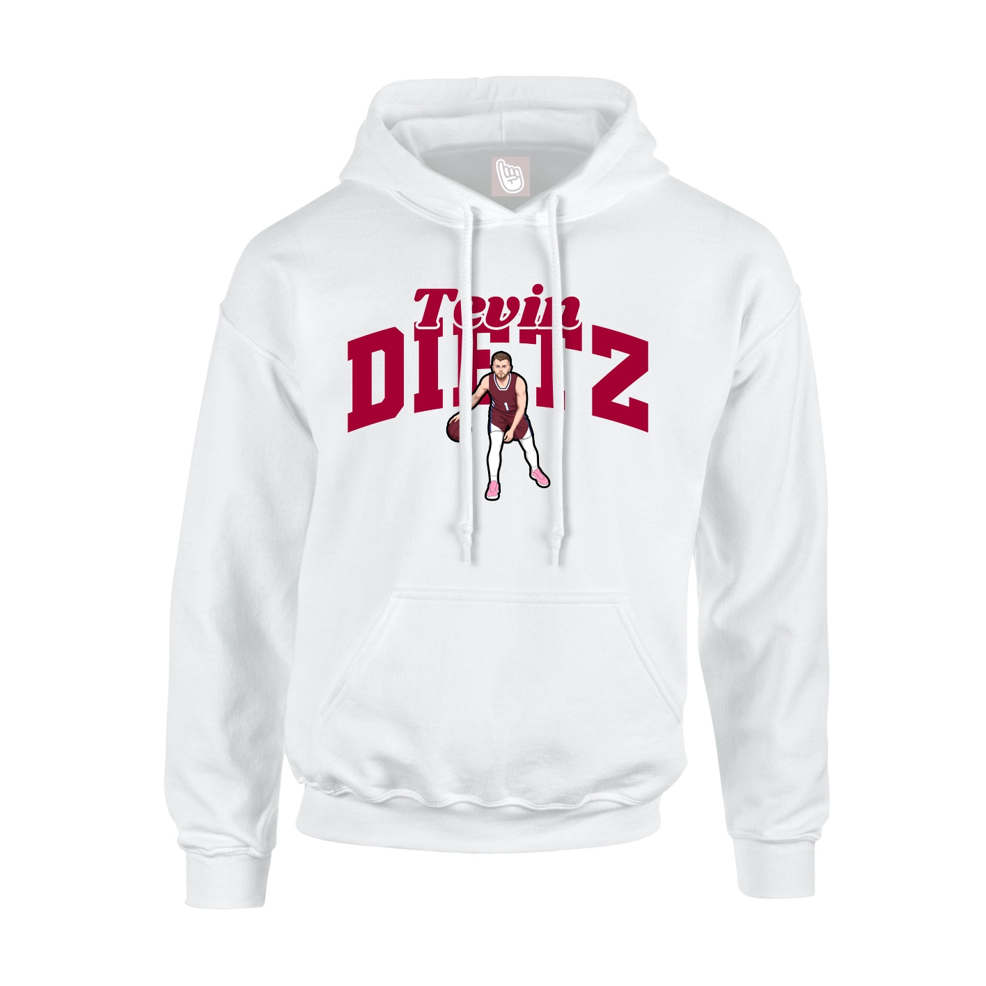 Youth Hoodie — Signature Arch in White