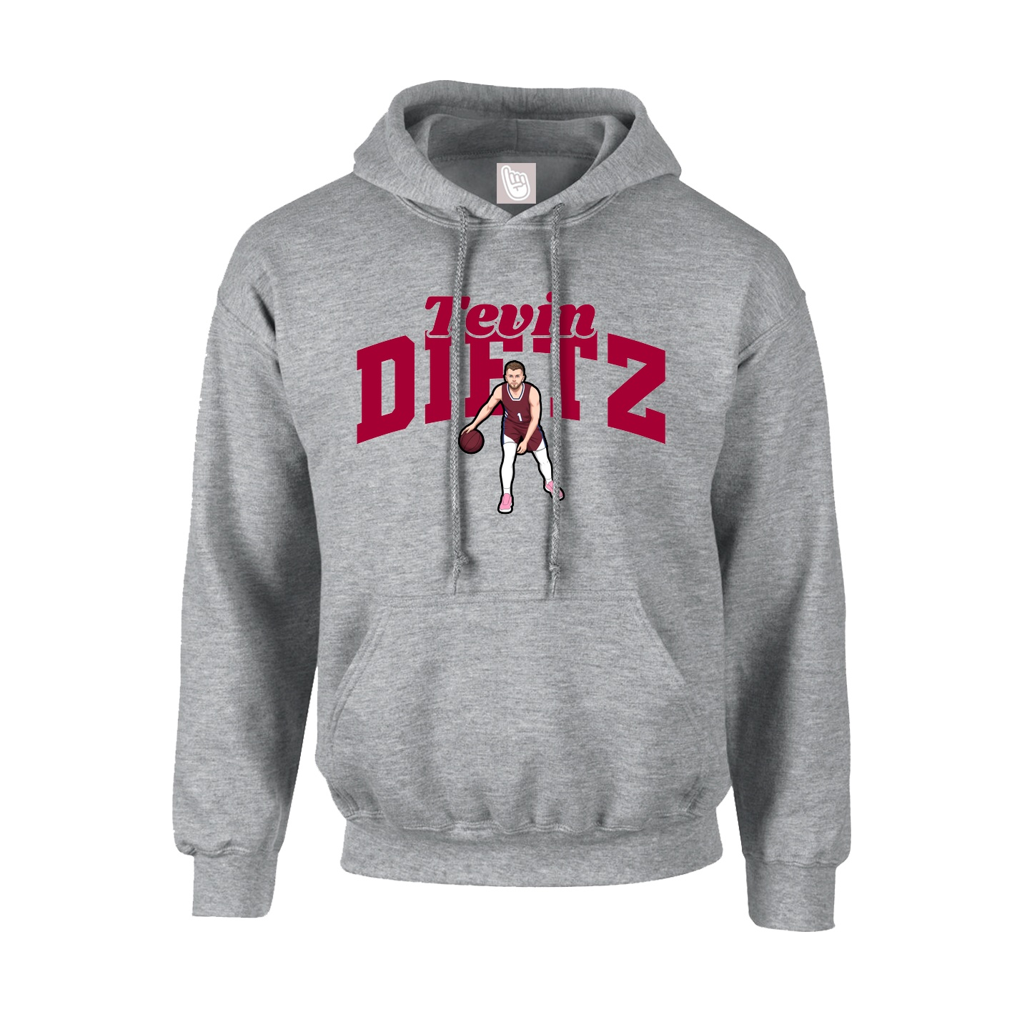 Youth Hoodie — Signature Arch in Grey