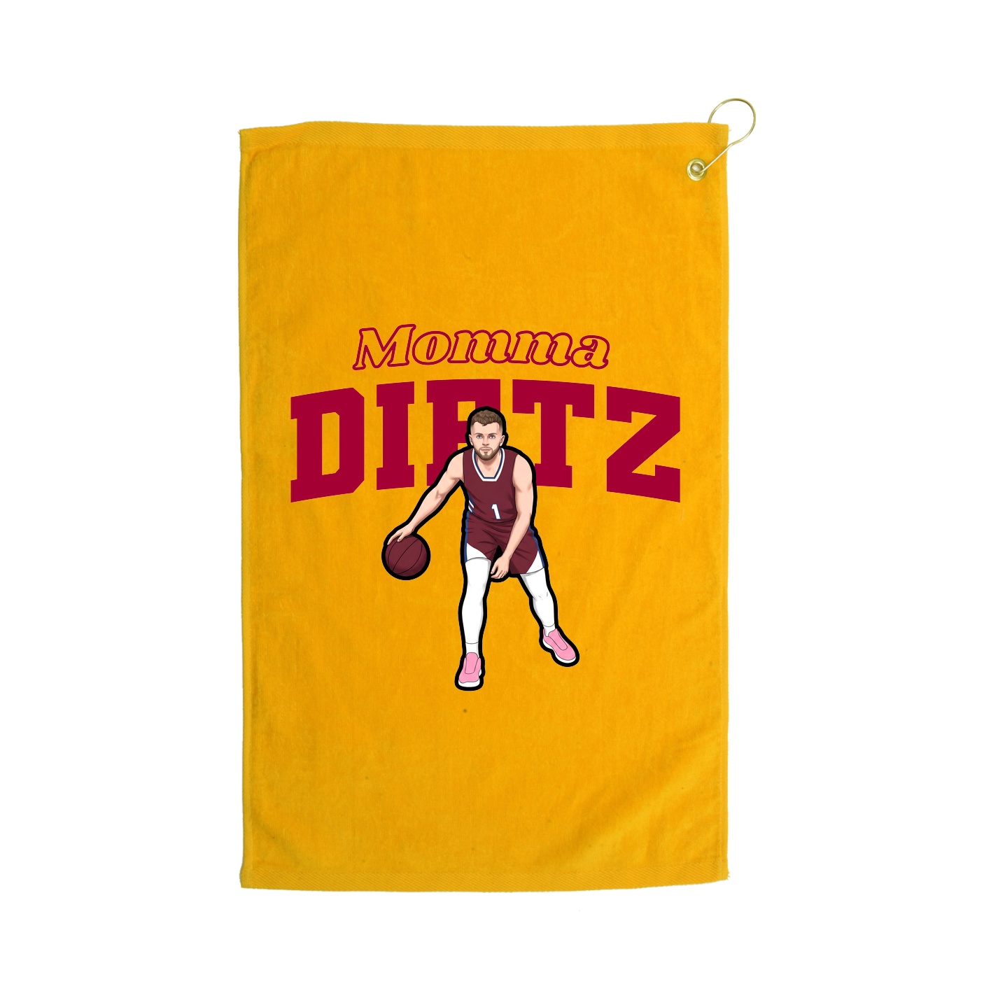 Golf Towel — Mothers Day Block in Gold