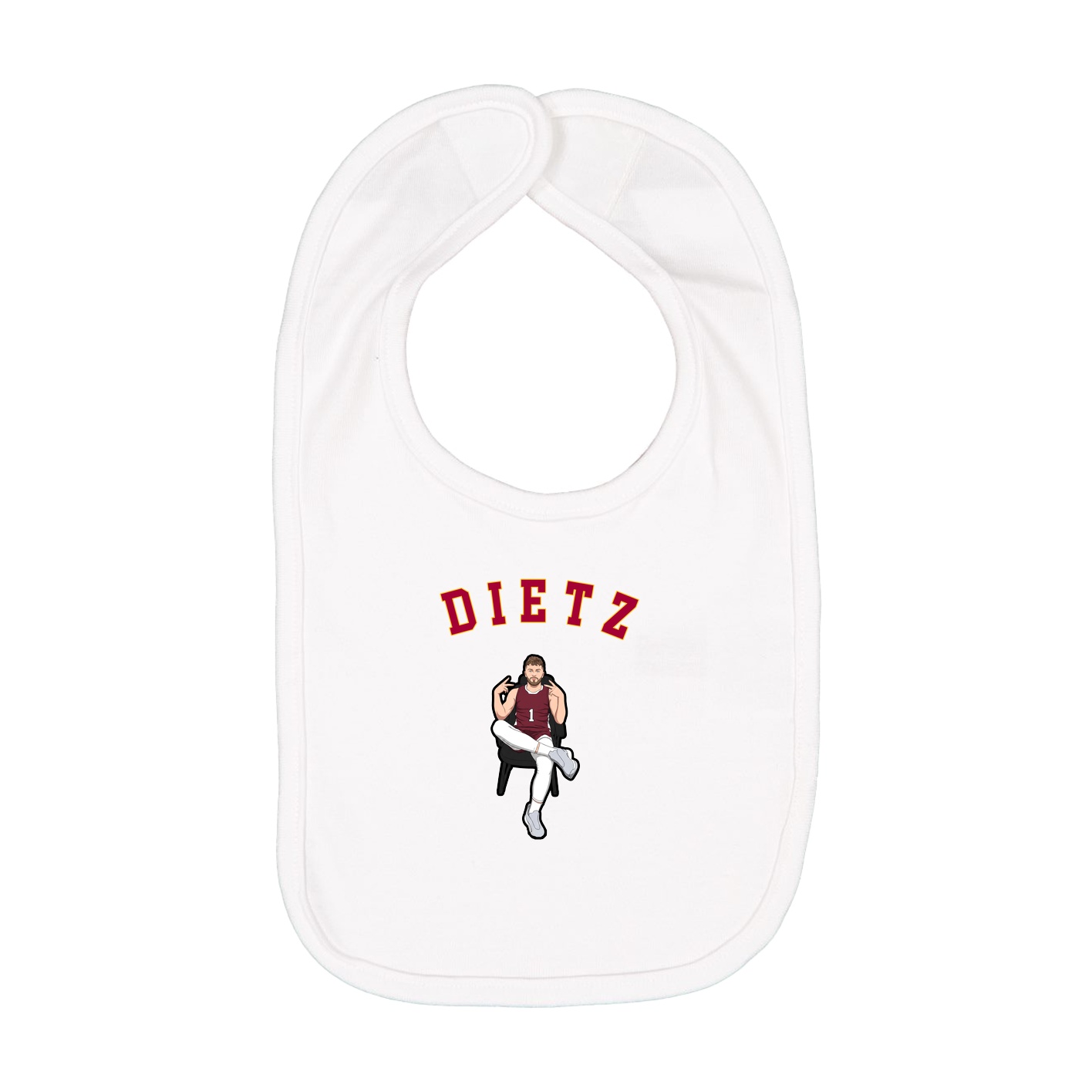 Infant Bib — Shirsey Arch in White
