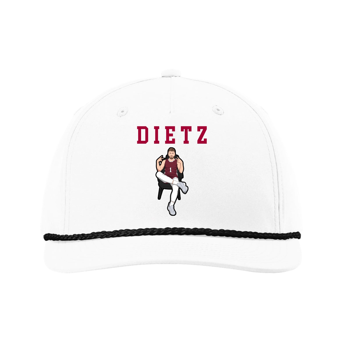 Five-Panel Classic Rope Cap — Shirsey in White
