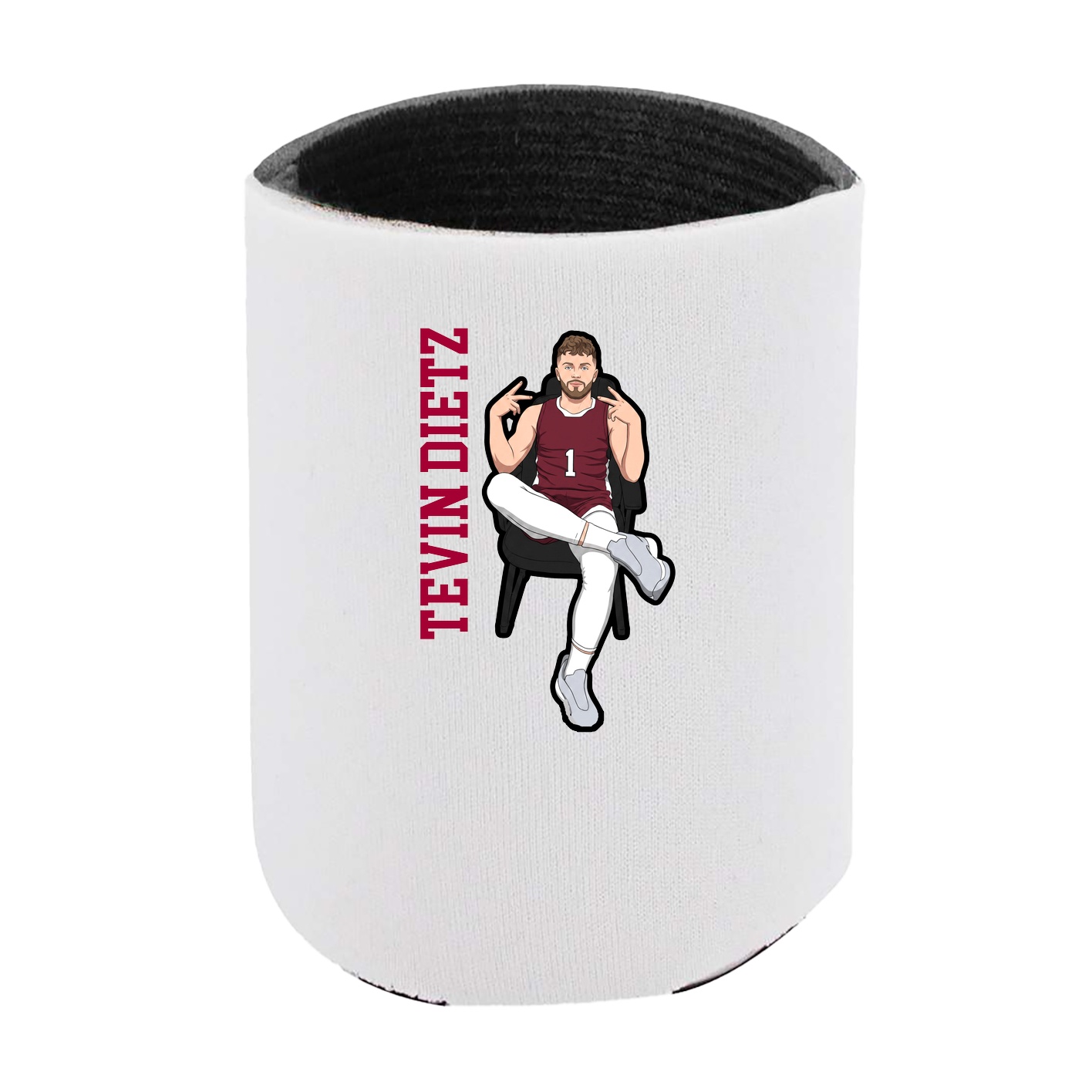 Can Holder — Name Vertical in White