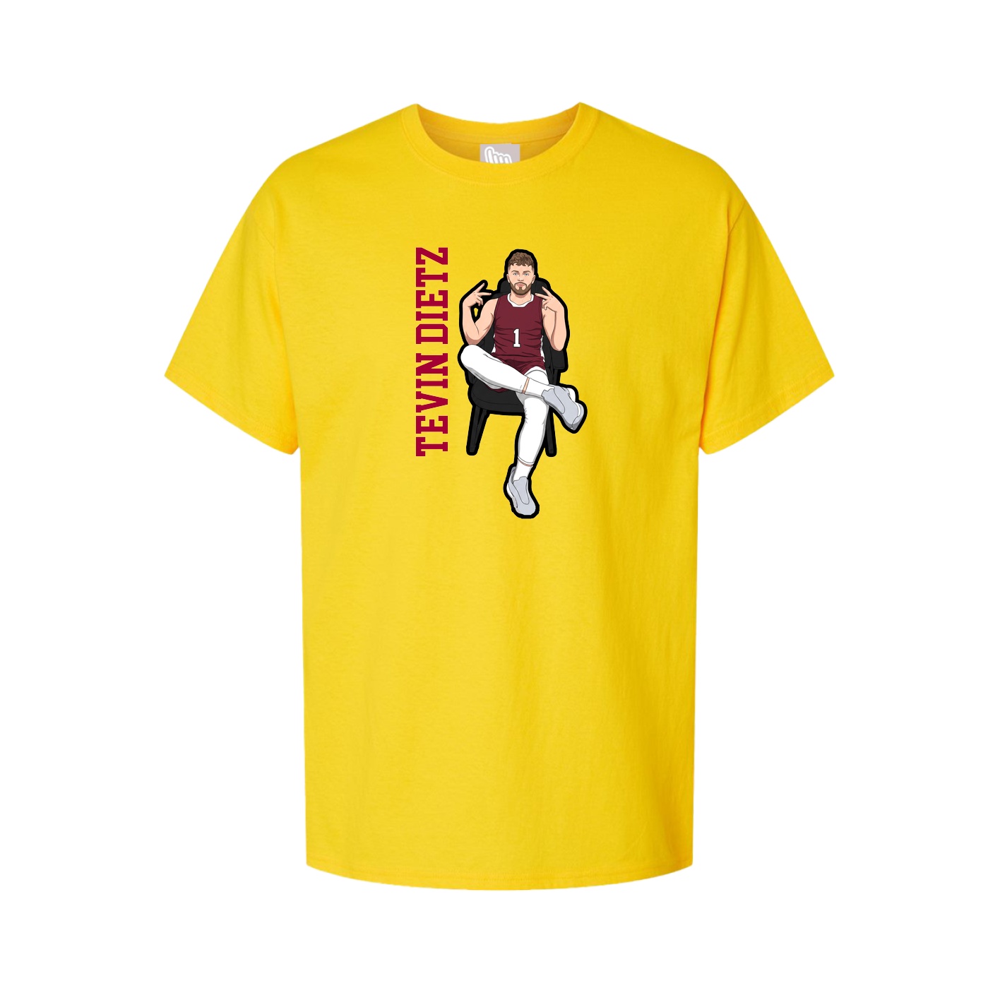 Tee — Name Vertical in Gold