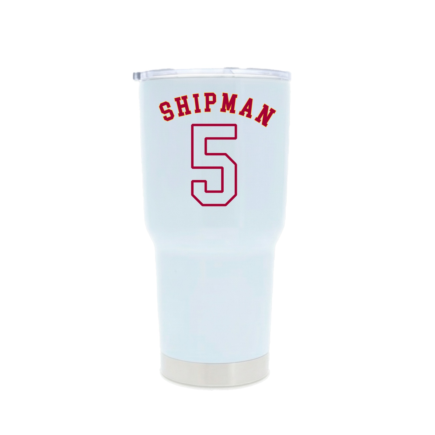 30oz Stainless Steel Tumbler — Shirsey Arch in White