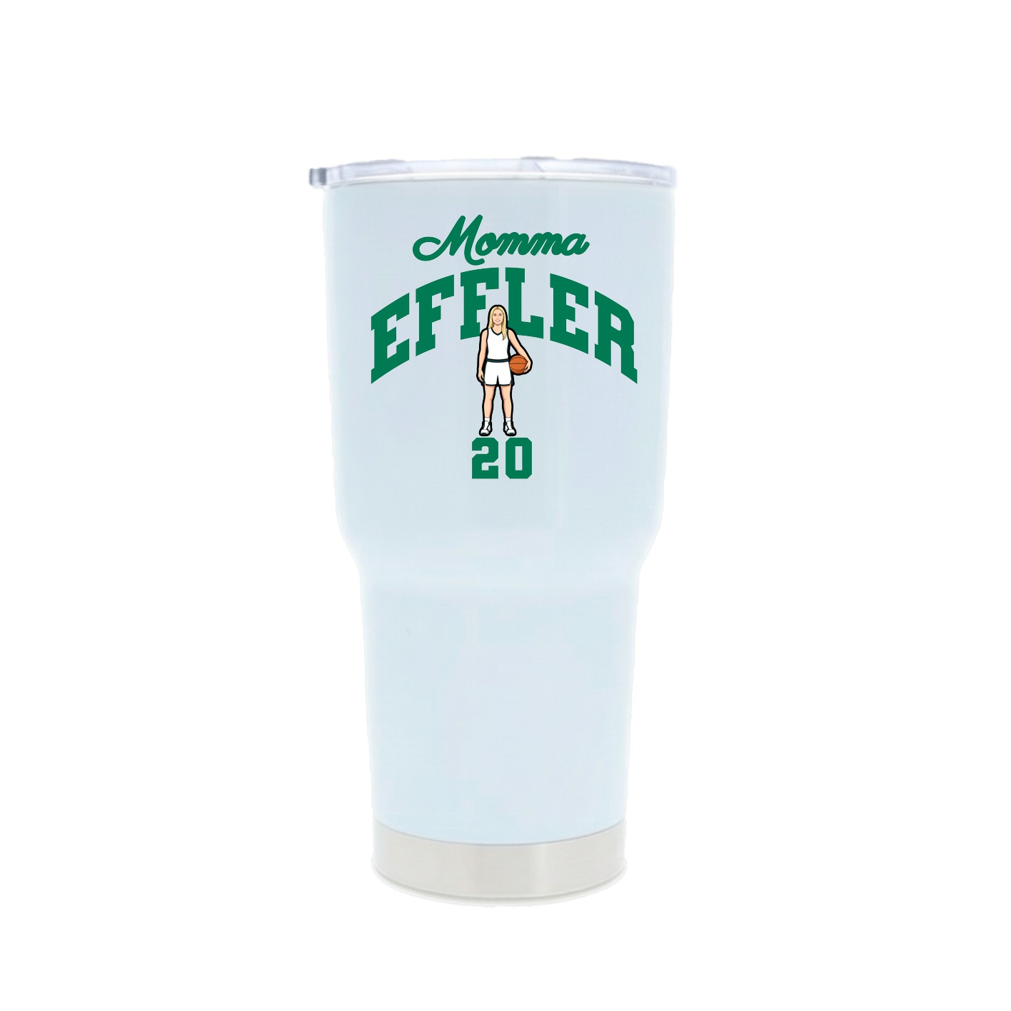 30oz Stainless Steel Tumbler — Mothers Day Arch in White