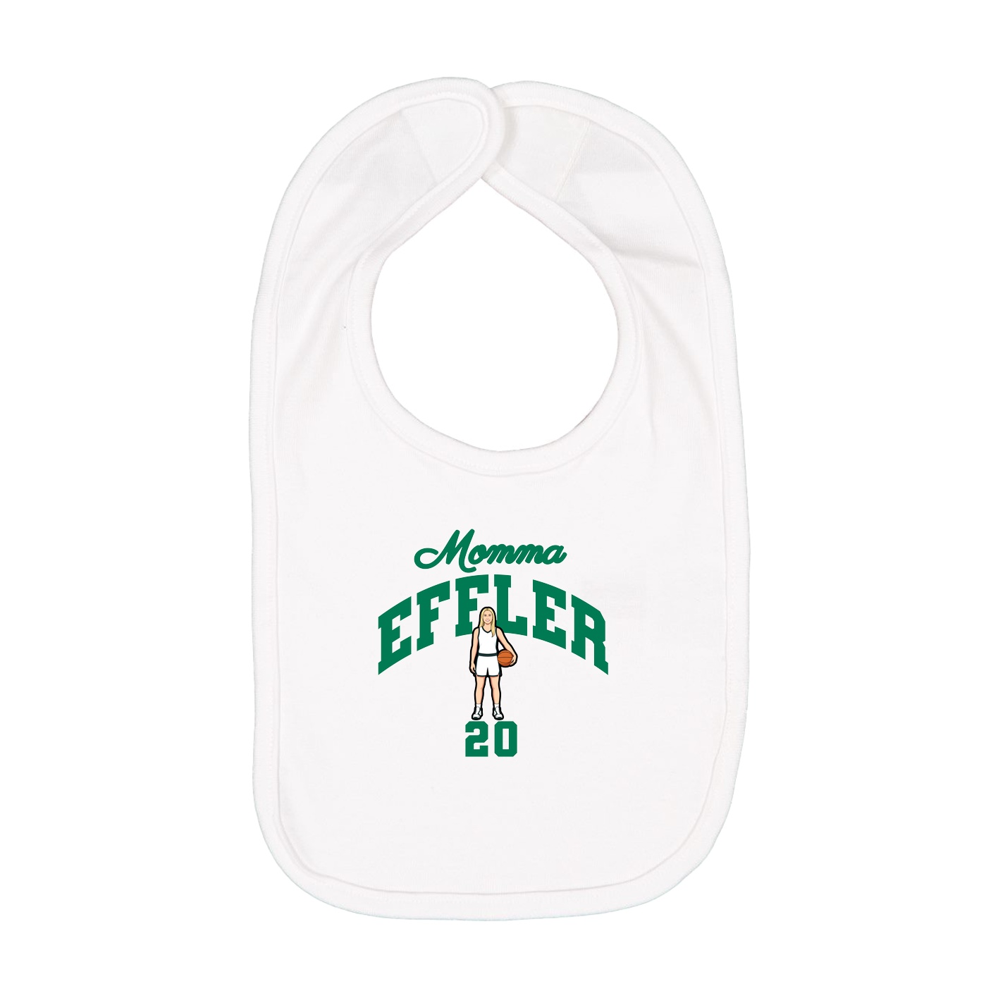 Infant Bib — Mothers Day Arch in White