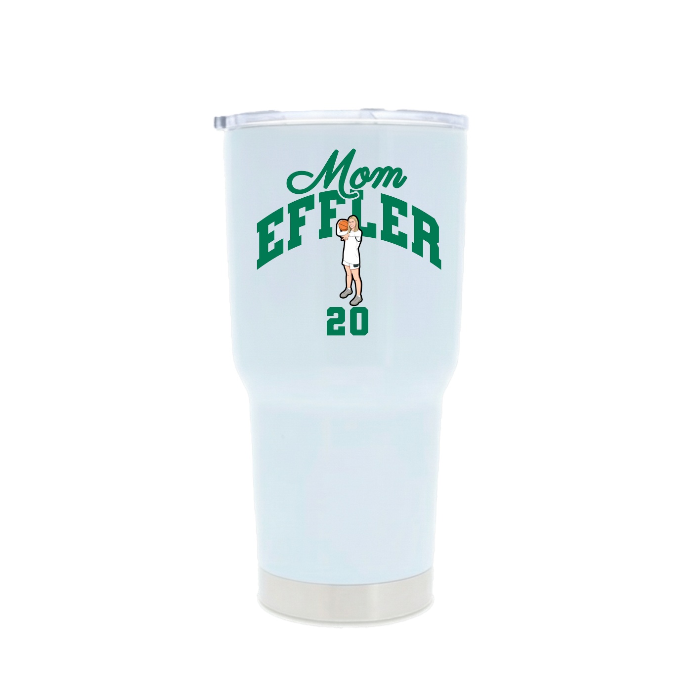 30oz Stainless Steel Tumbler — Mothers Day Arch in White