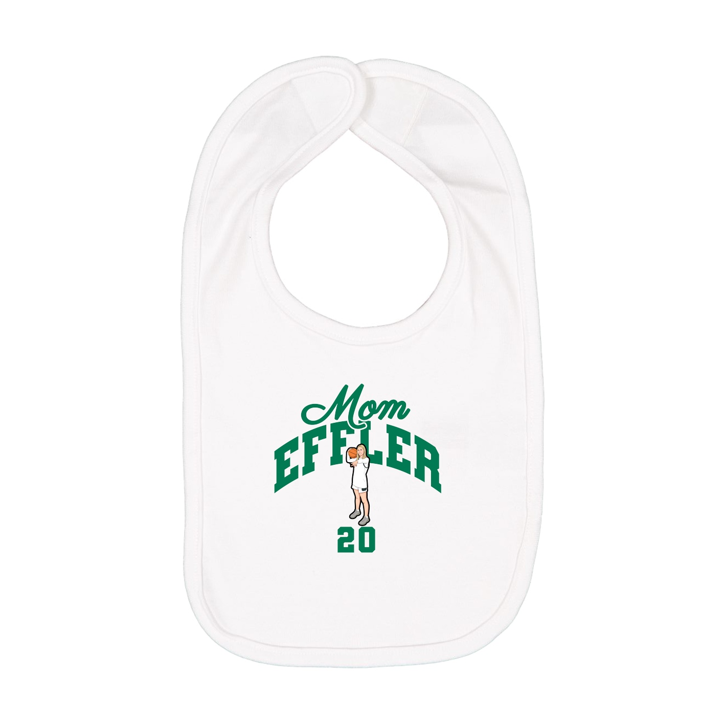 Infant Bib — Mothers Day Arch in White