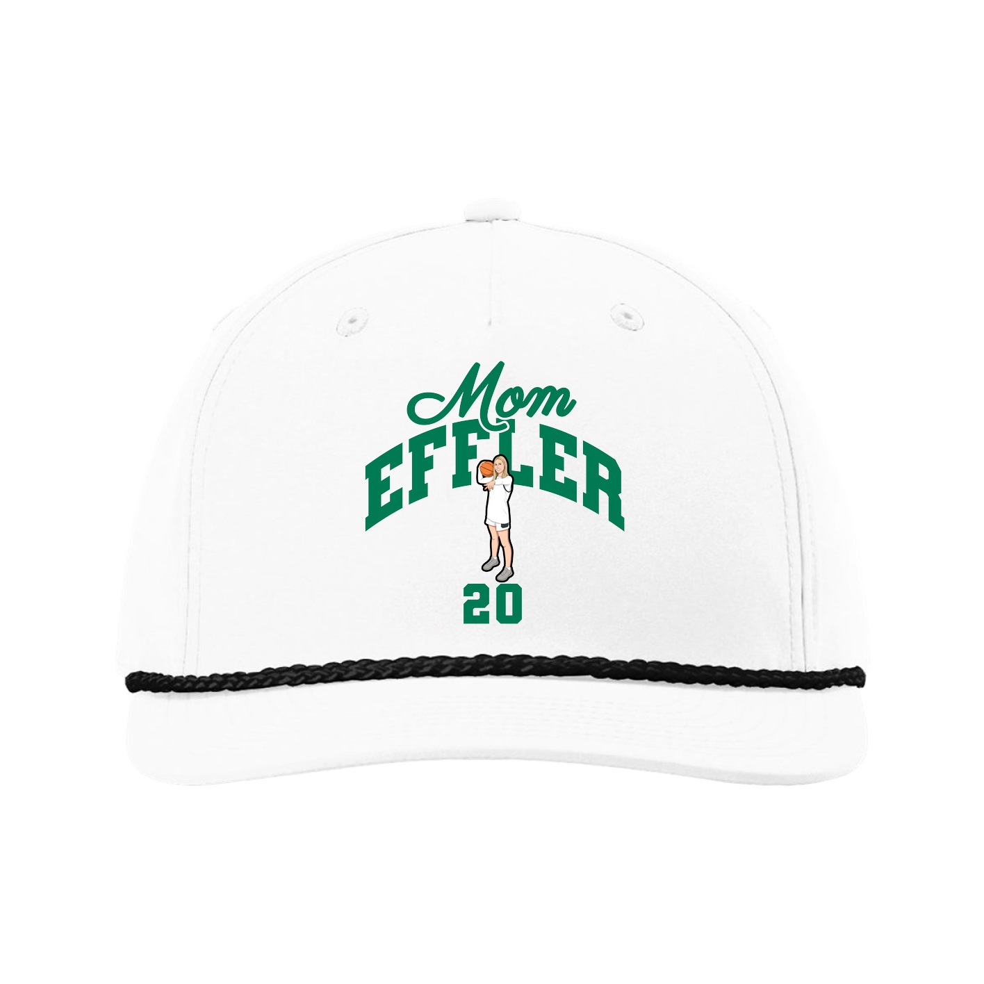 Five-Panel Classic Rope Cap — Mothers Day Arch in White