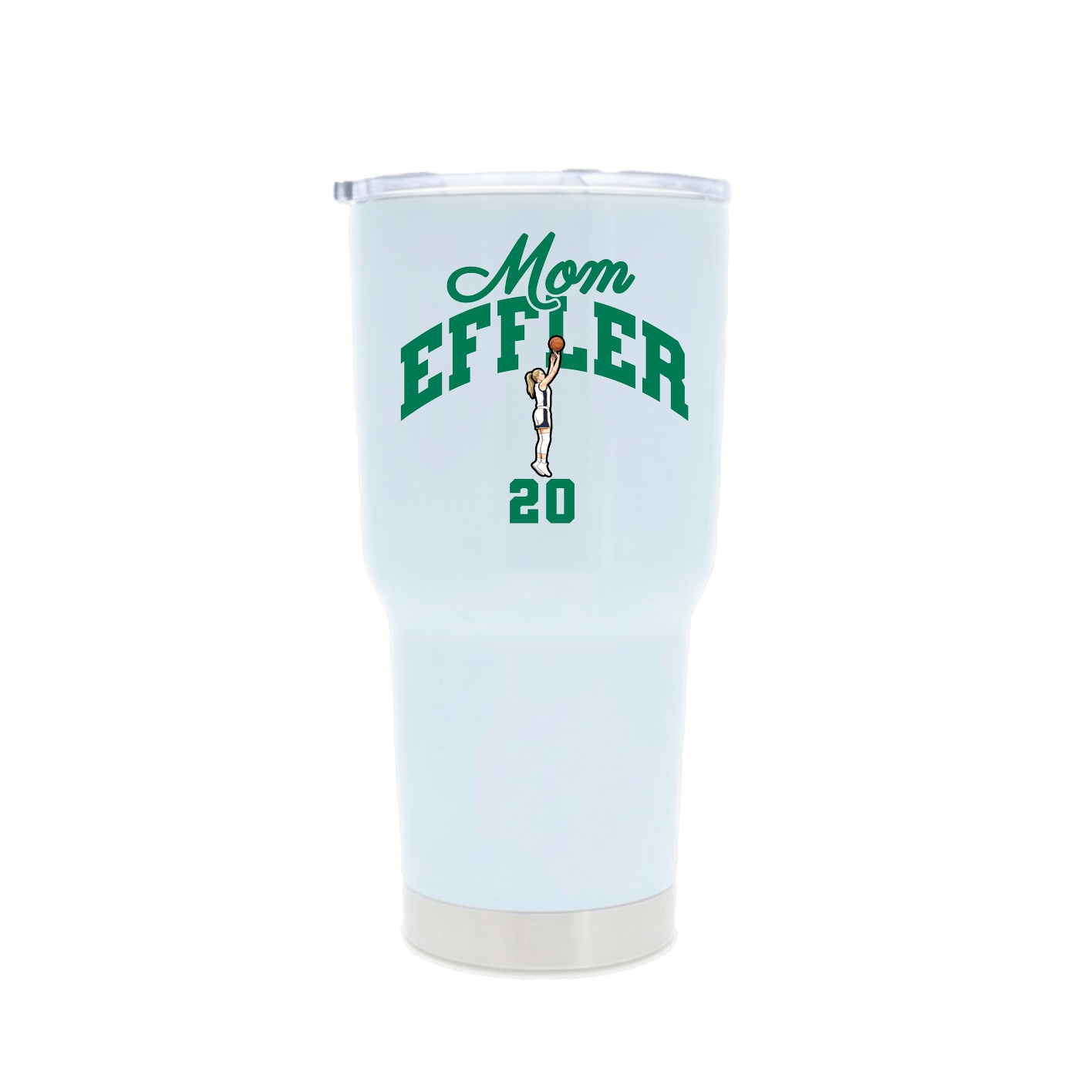 30oz Stainless Steel Tumbler — Mothers Day Arch in White