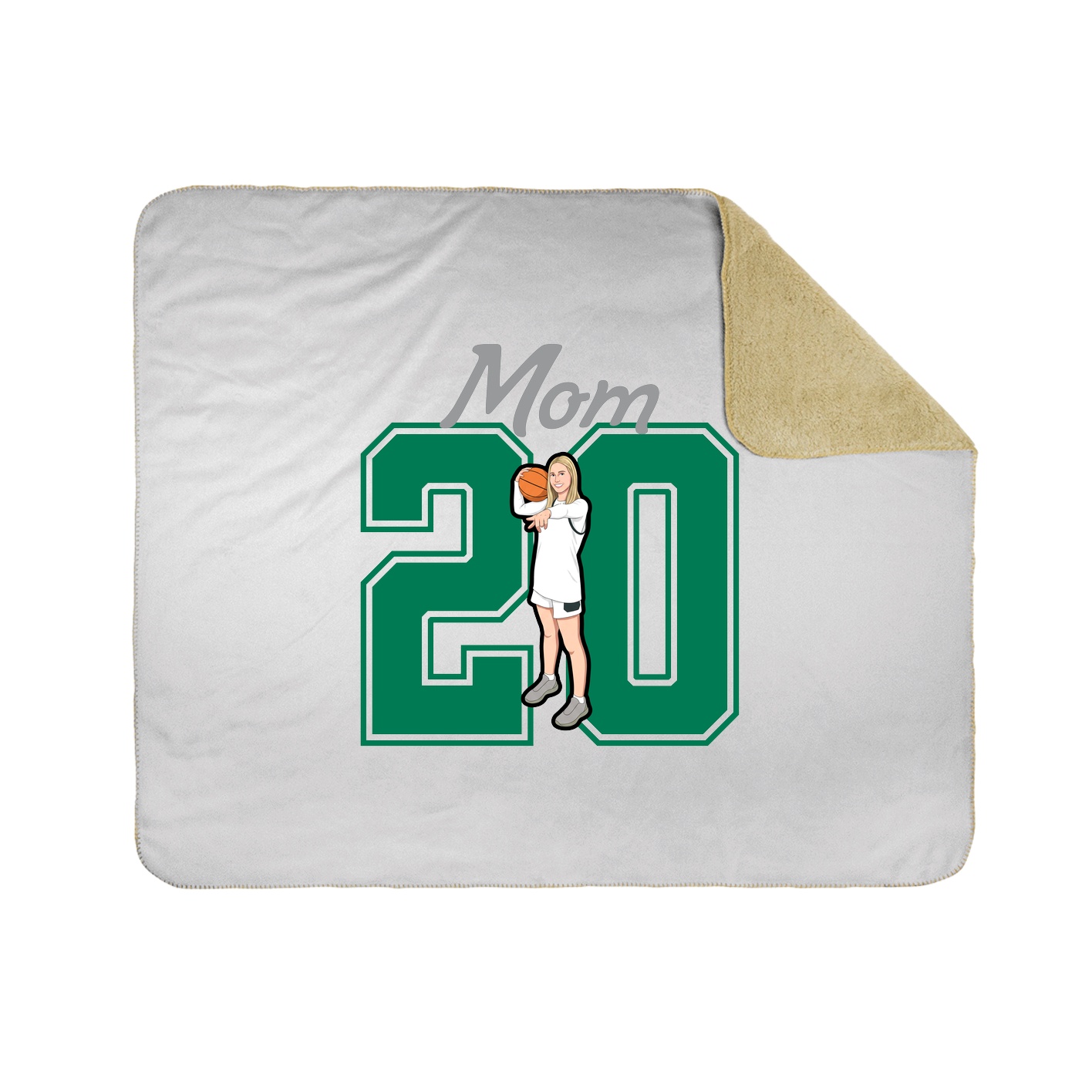 Throw Blanket — Mothers Day Shirsey in White