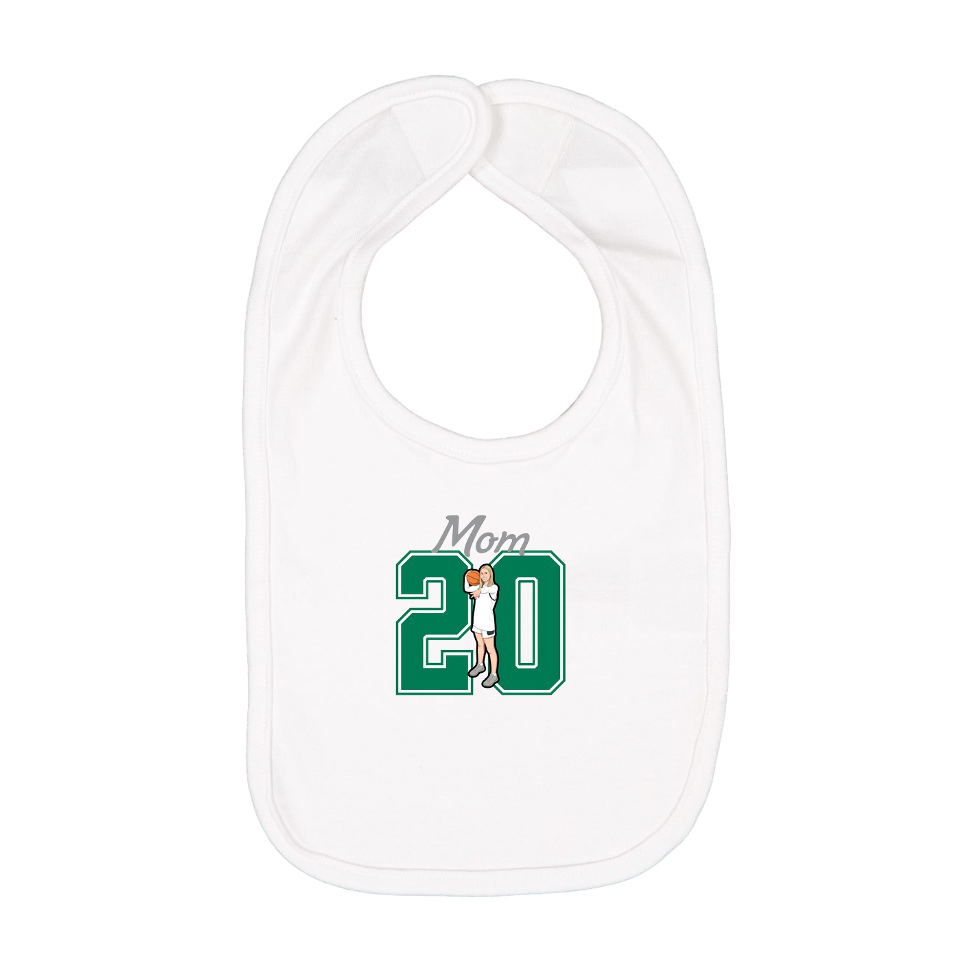 Infant Bib — Mothers Day Shirsey in White