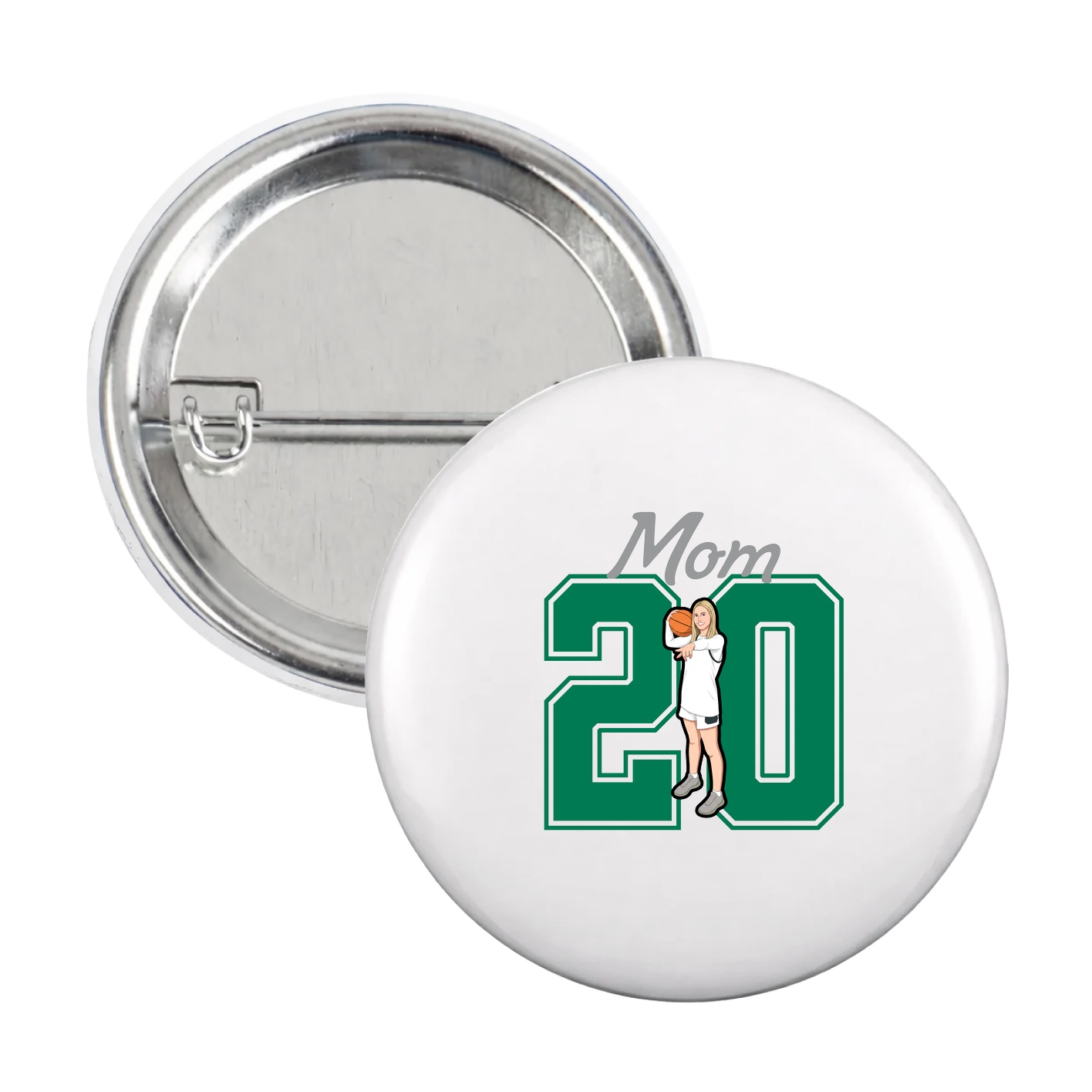 Game Day Button — Mothers Day Shirsey in White
