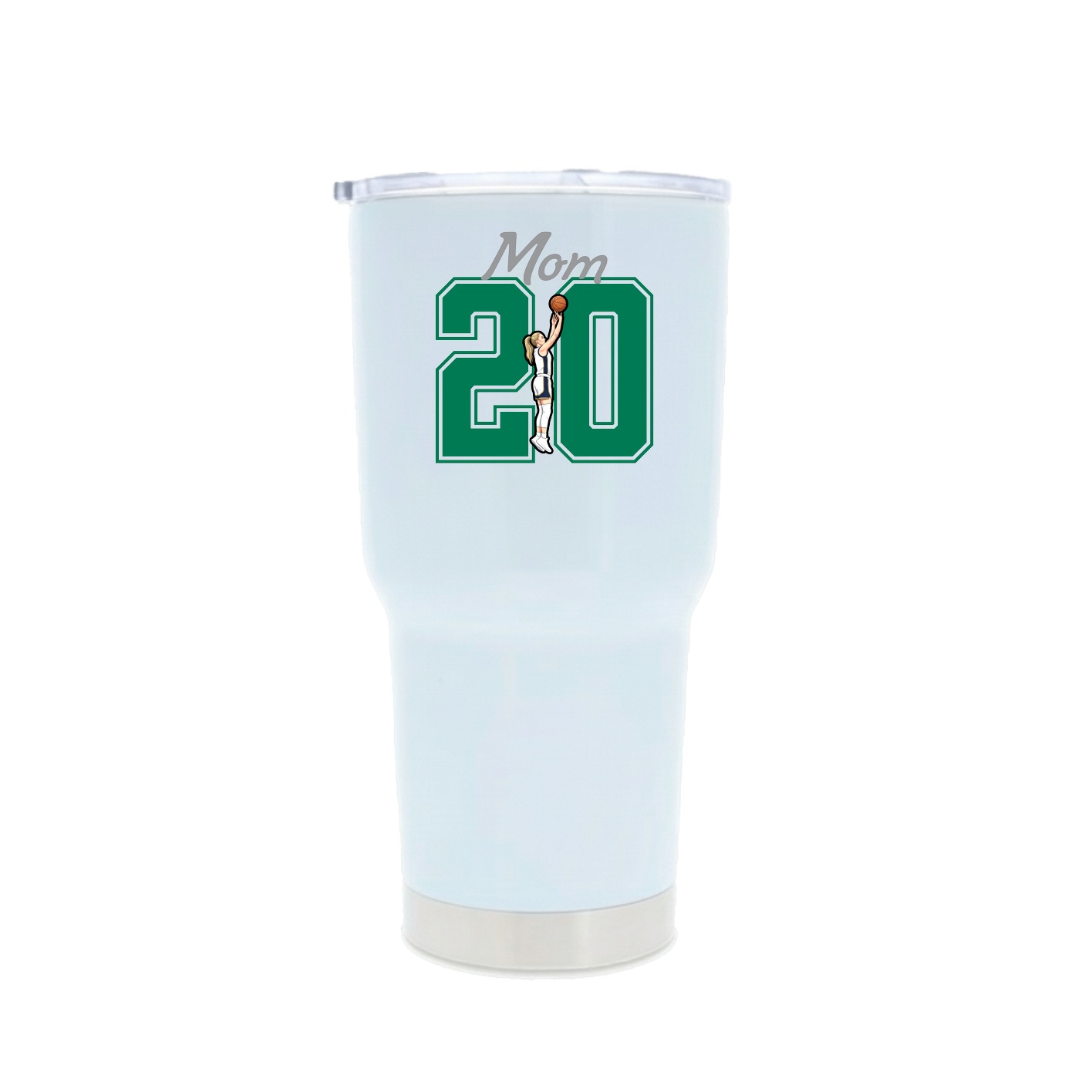 30oz Stainless Steel Tumbler — Mothers Day Shirsey in White