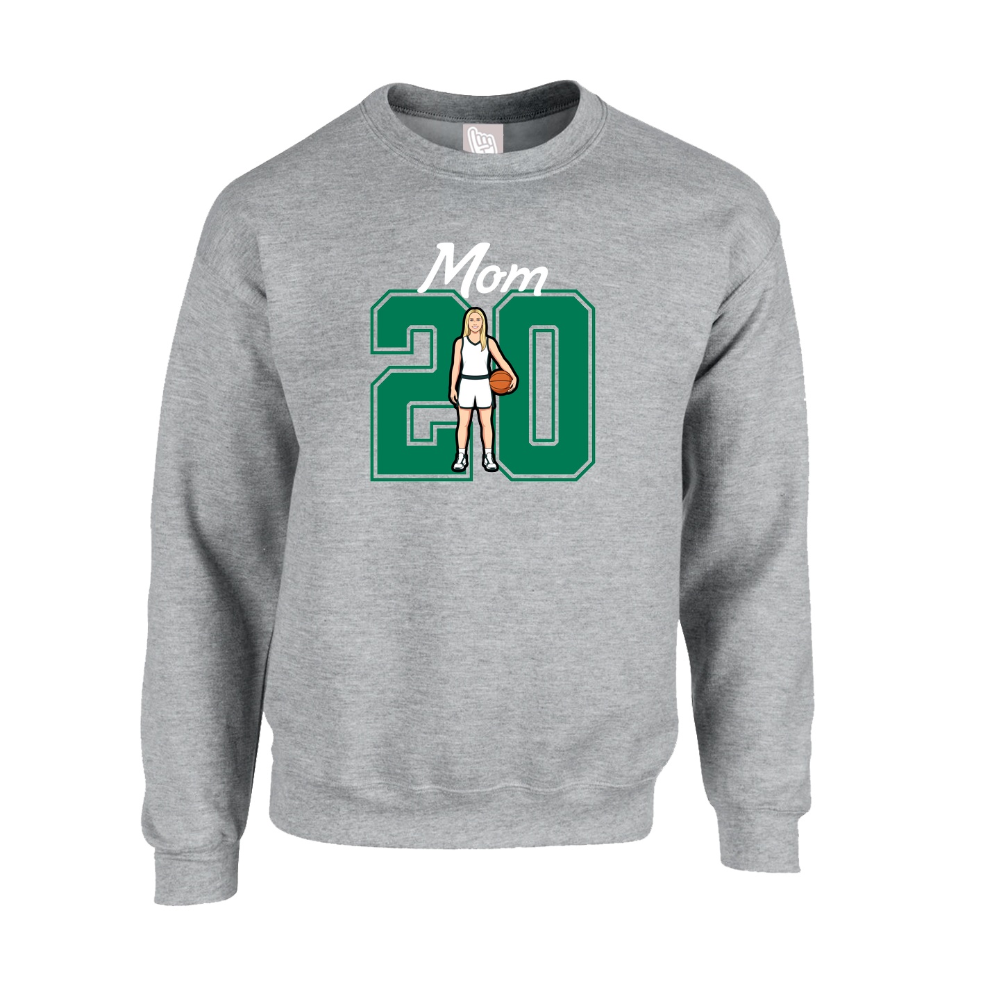 Fleece Crew — Mothers Day Shirsey in Grey