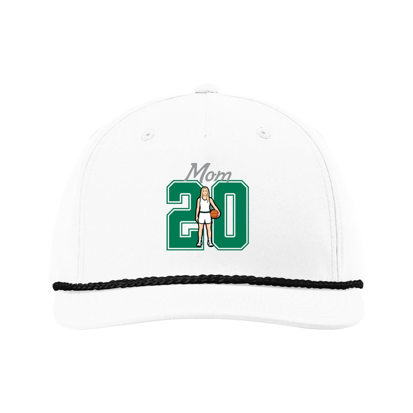 Five-Panel Classic Rope Cap — Mothers Day Shirsey in White