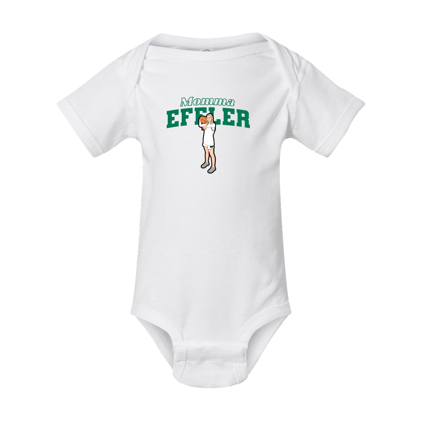 Baby Onesie — Mothers Day Block in White